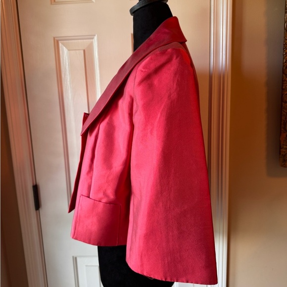 Talbots Red Women's Blazer with Black Buttons - Picture 3 of 8